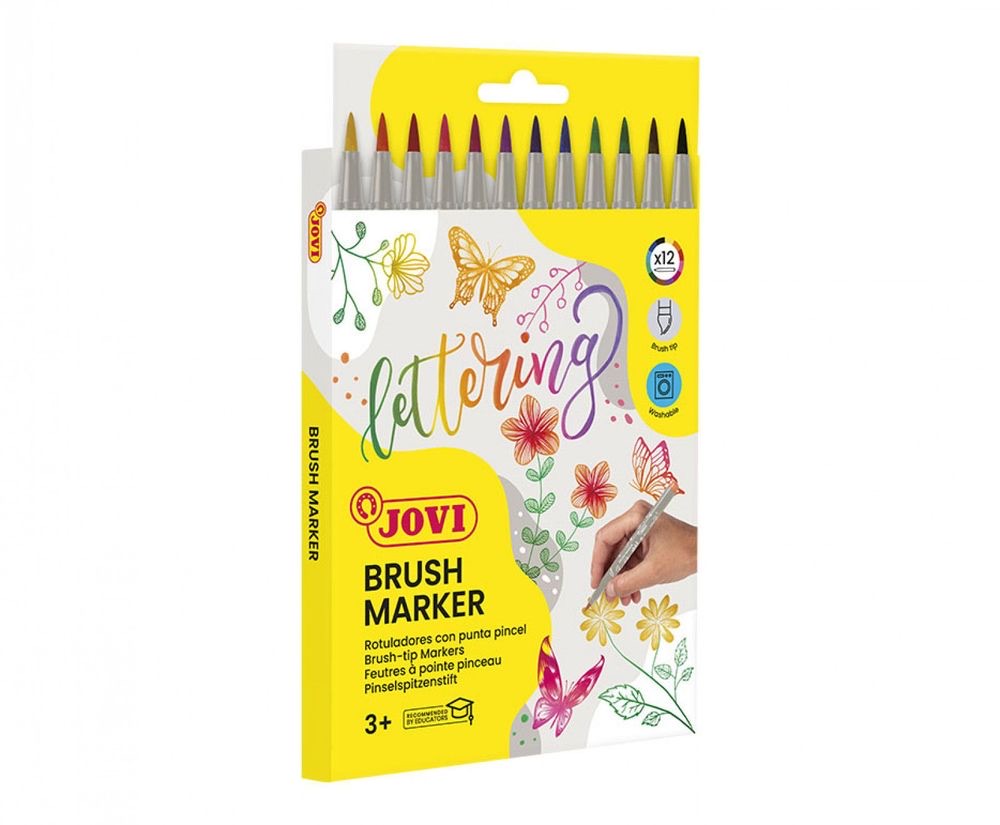 BRUSH MARKER Set of 12 Brush Tip Markers