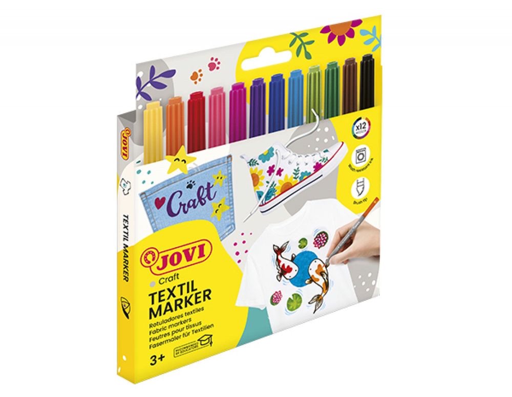 TEXTILE MARKER Case 12 Assorted Color Markers