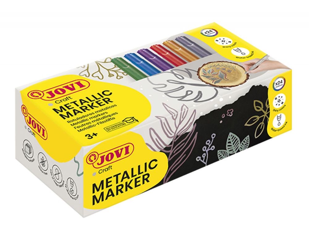 METALLIC MARKER School Pack with 24 Assorted Markers