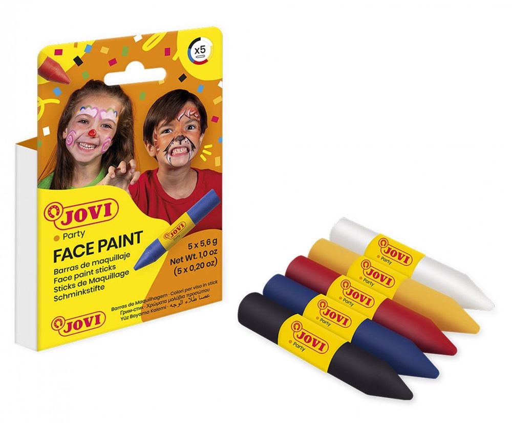 FACE PAINT Set of 5 Assorted Color Makeup Sticks