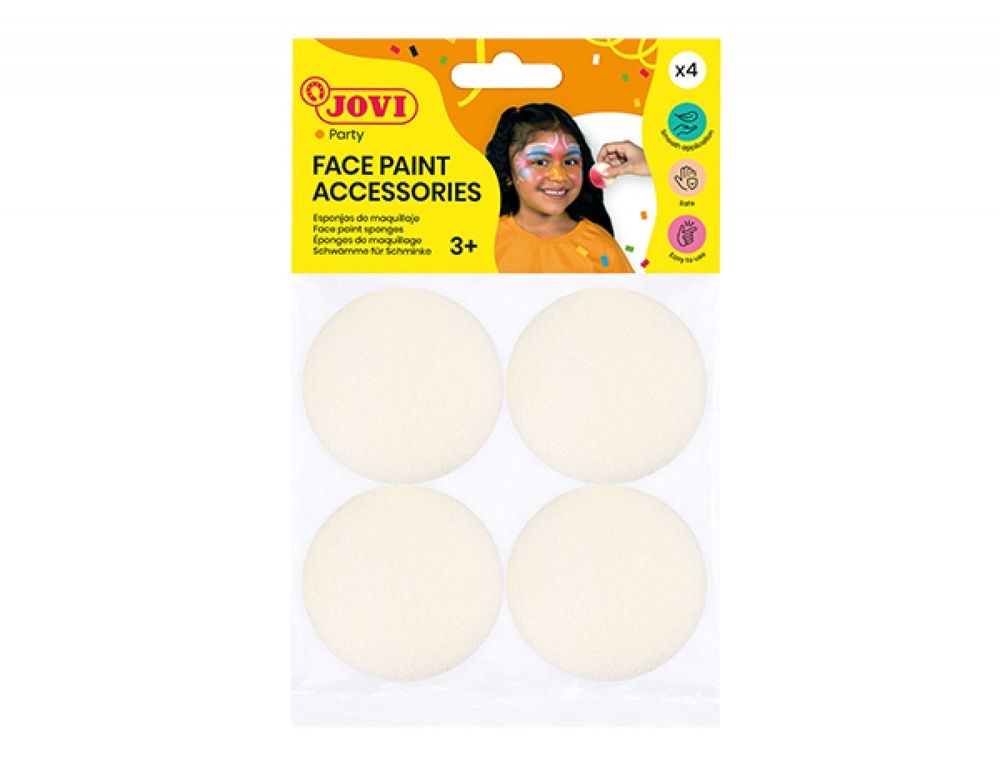 FACE PAINT ACCESSORIES Set of 4 Makeup Sponges