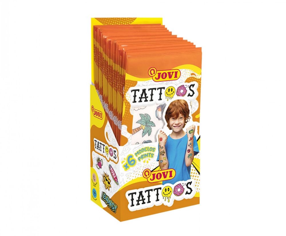 TEMPORARY TATTOOS Display 24 Assorted Units