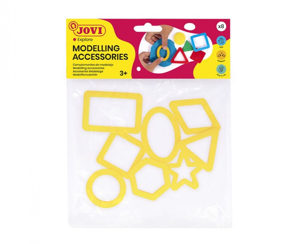 MODELLING ACCESSORIES Bag with 8 Geometric Shape Molds