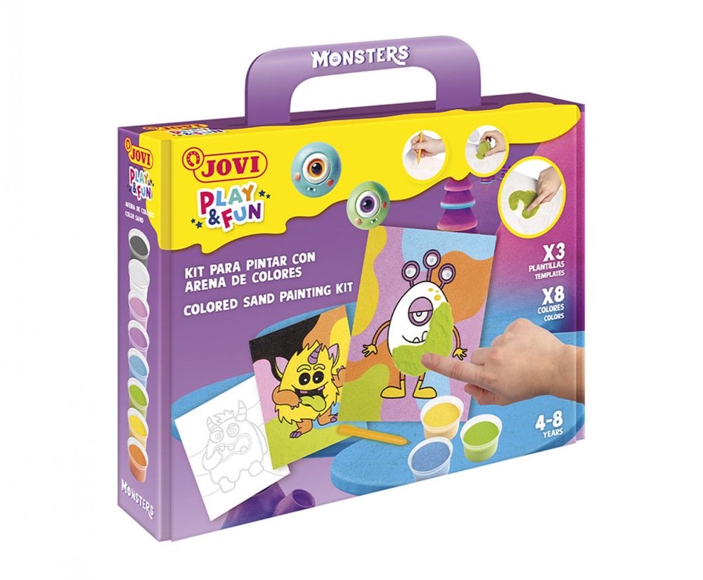 PLAY & FUN - Sand Painting Kit - MONSTERS