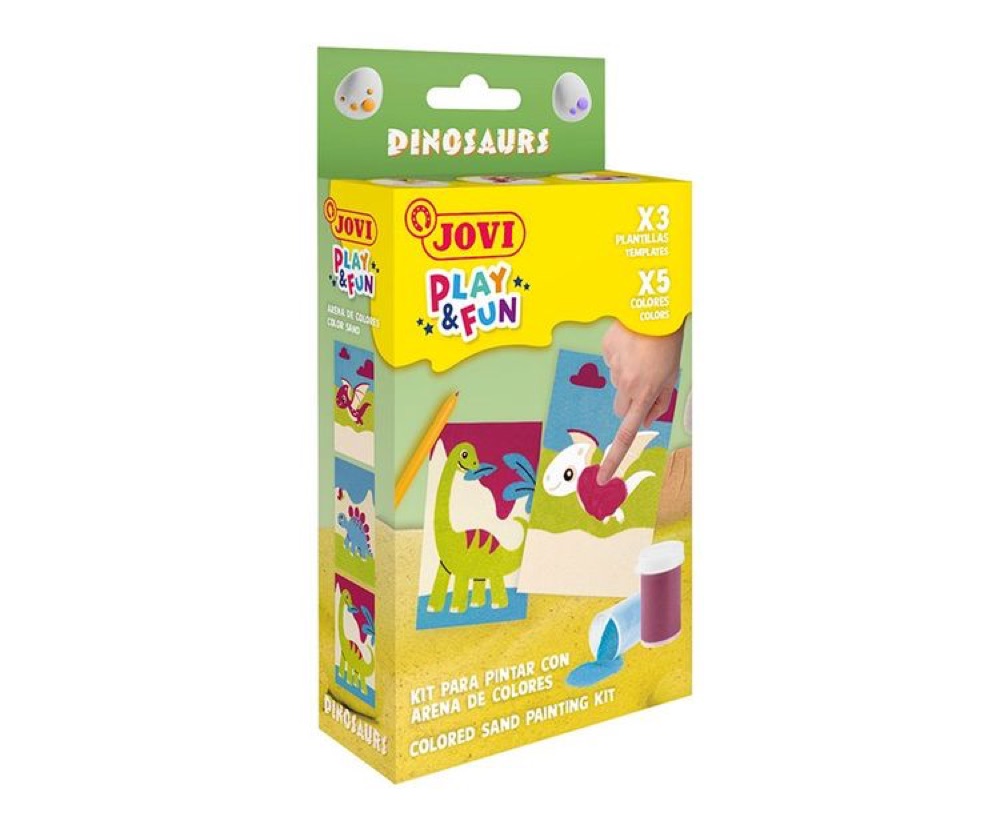 PLAY & FUN Mini Coloured Sand DINOSAURS