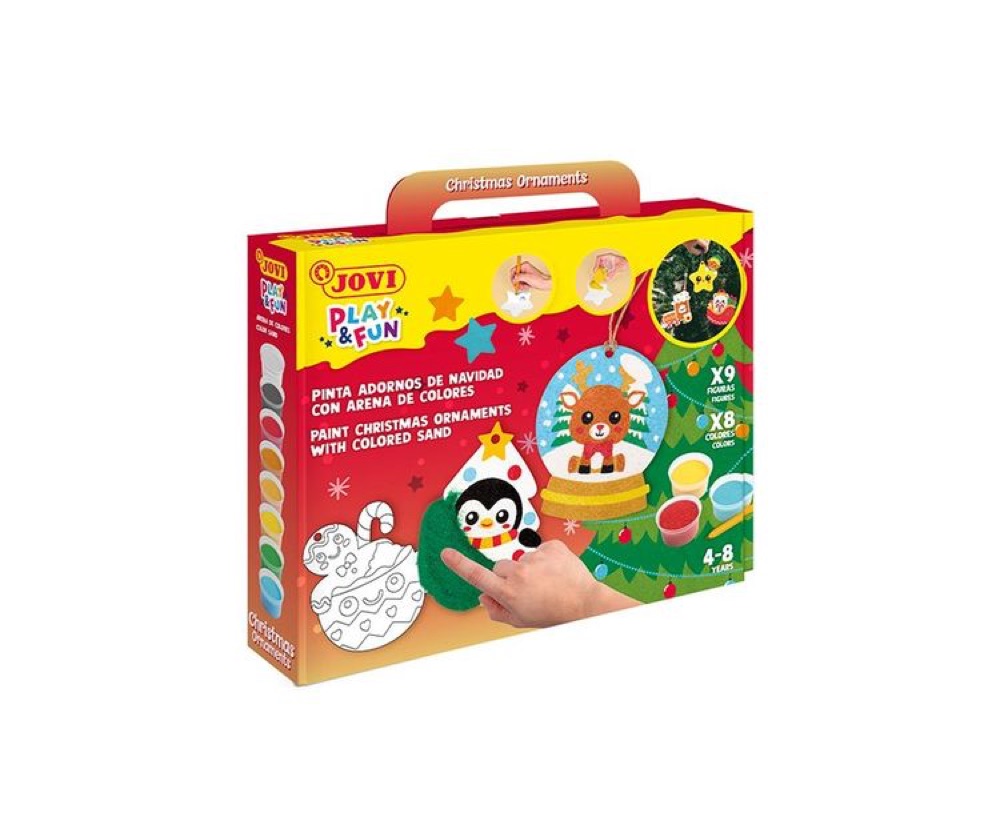PLAY & FUN - Kit Pinta con Arena - CHRISTMAS ORNAMENTS