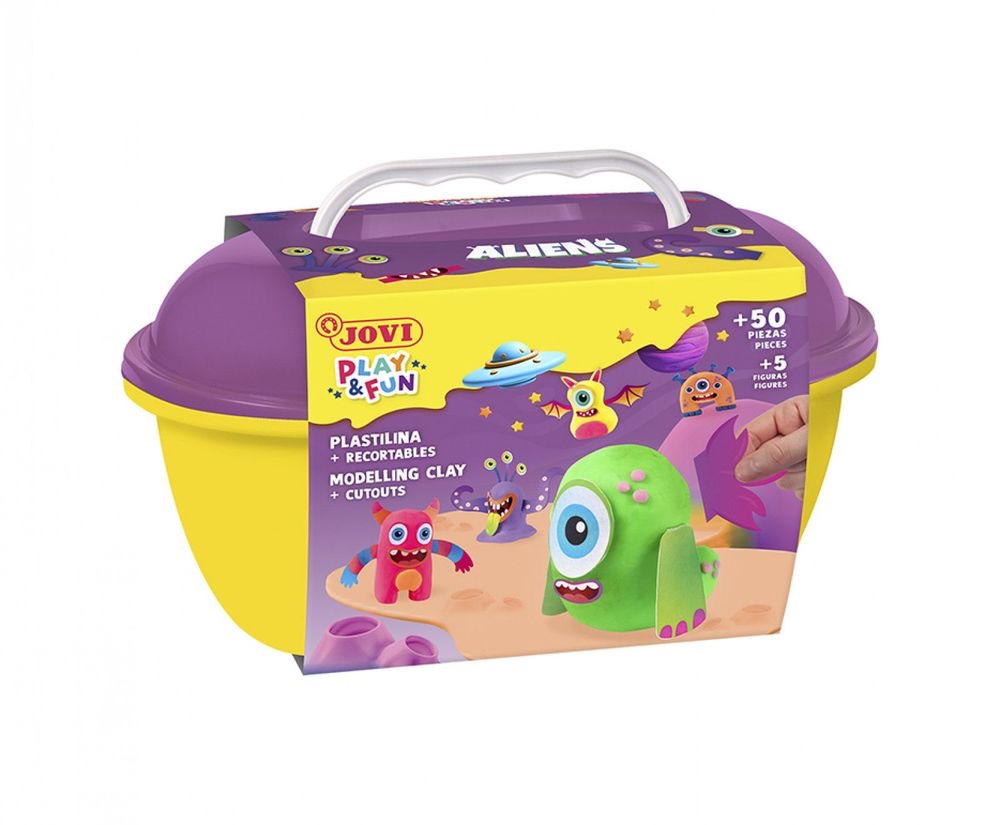 PLAY & FUN - Alien Modeling Clay Treasure Chest