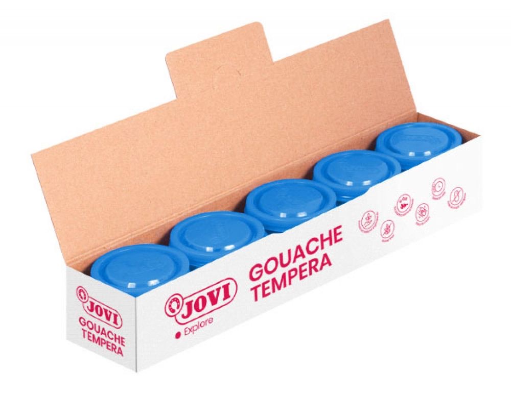 GOUACHE TEMPERA Set of 5 Bottles 35 ml Solid Colors