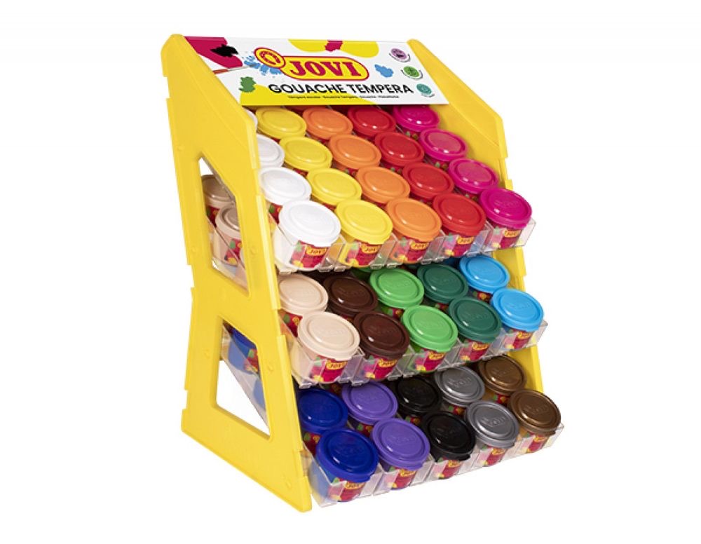 GOUACHE TEMPERA Tabletop Display 100 Bottles 35 ml Assorted Colors