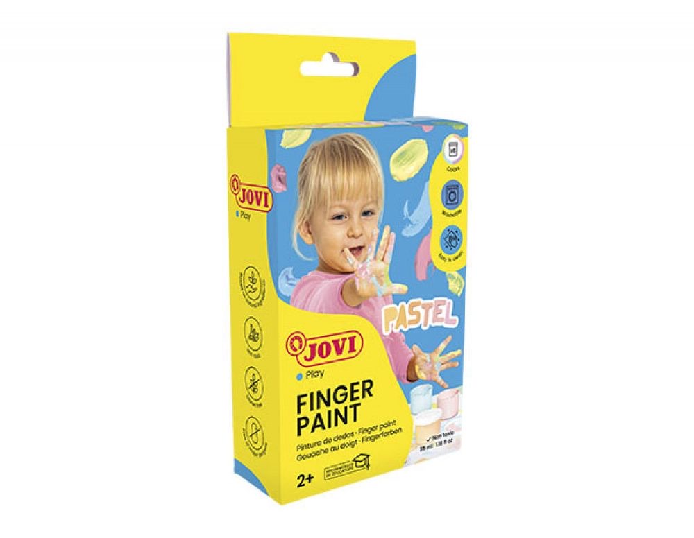 FINGER PAINT Set of 6 x 35 ml Pastel Colors Finger Paint