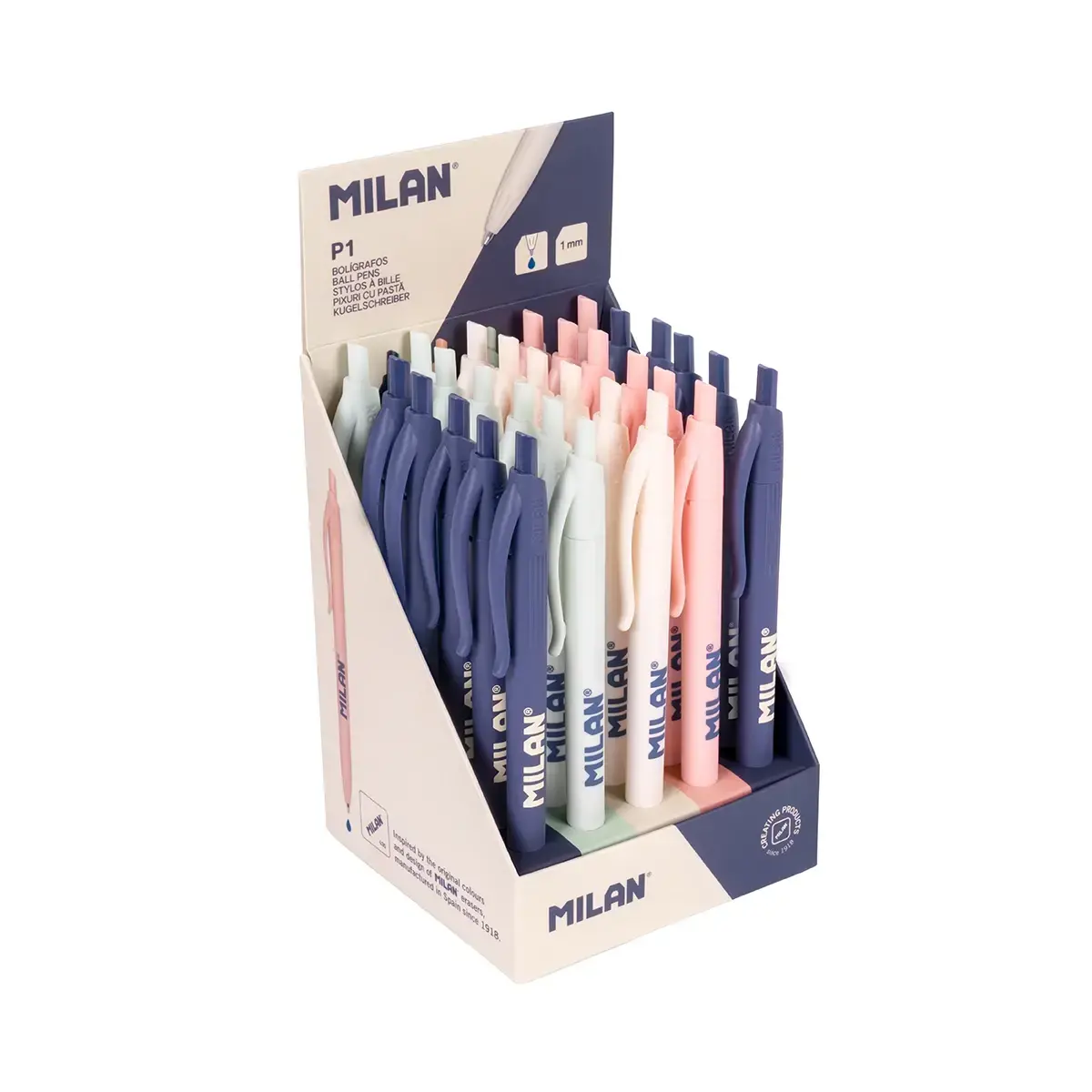Display box 30 430 since 1918 P1 pens, blue ink