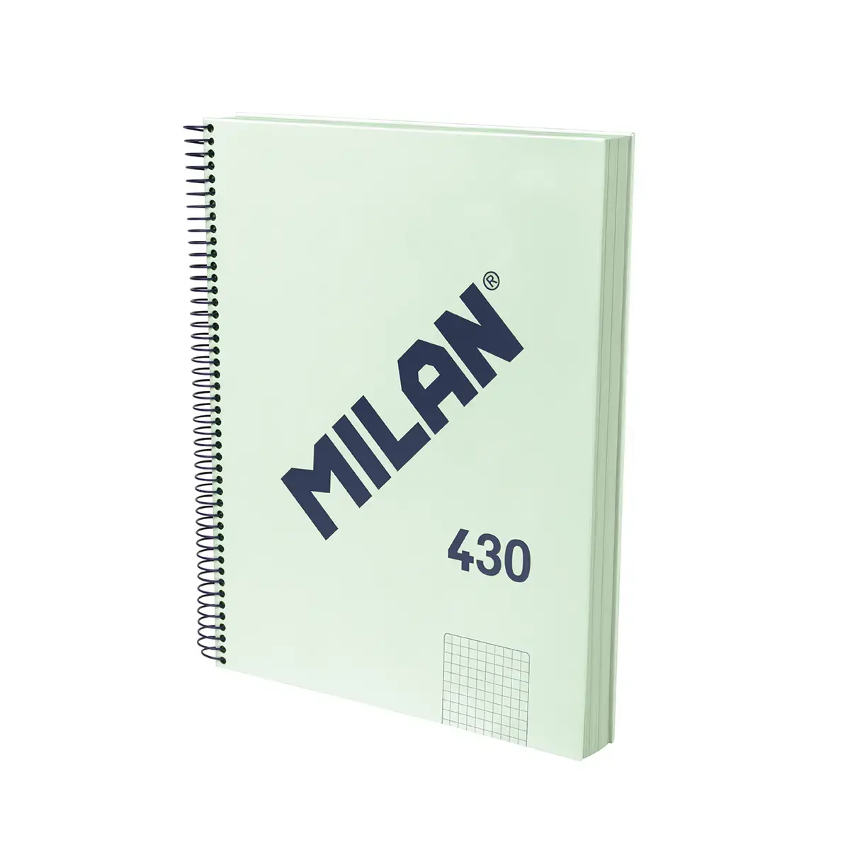 A4 spiral notebook with hard cover, grid paper (5 x 5 mm), 120 sheets of 95 gr/m², 430 since 1918 collection, green