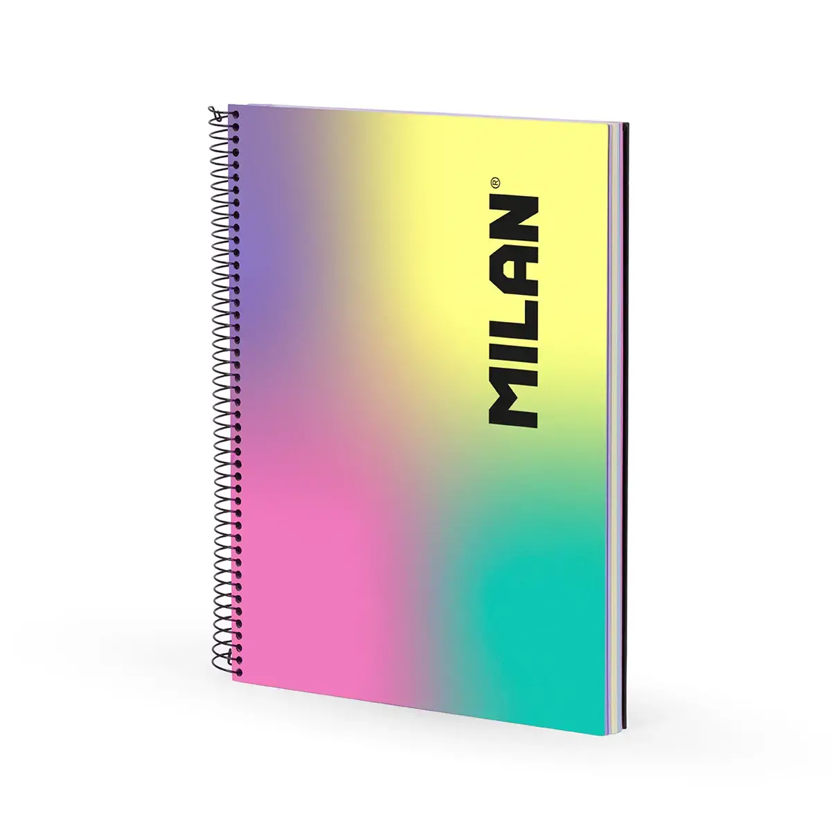 A4 spiral notebook with hard cover, grid paper, 120 sheets of 95 gr/m²,Sunset collection