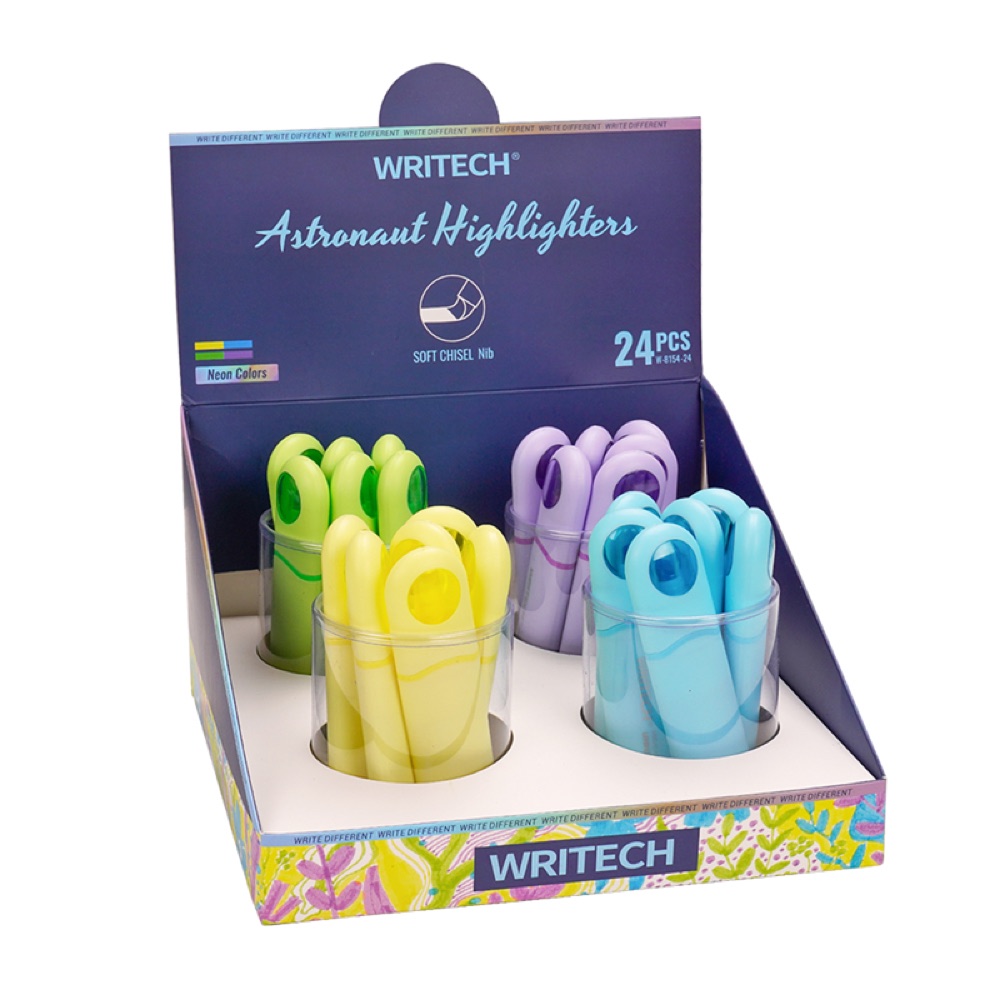 Writech W-8154 ASTRONOT FOSFORLU KALEM NEON+PASTEL 8 RENK - 24'LÜ SET