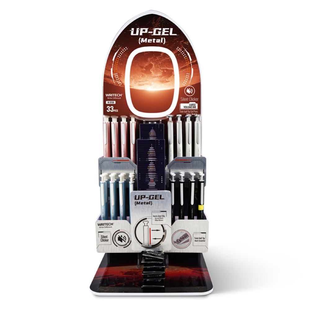 Writech W-0156 METAL UP 0,7MM MAVİ JEL KALEM - 32'Lİ SET