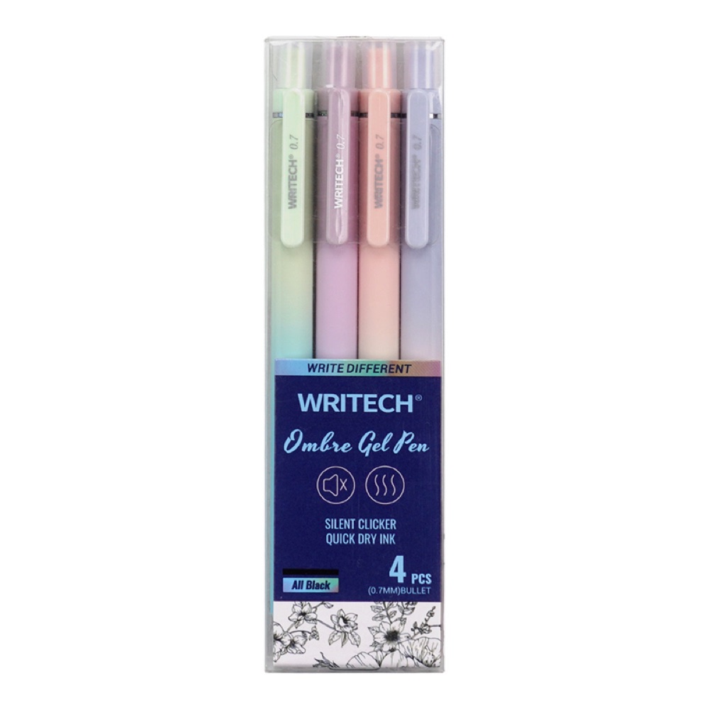 Writech W-0171 AURORA 0,5MM MAVİ JEL KALEM - 4'LÜ SET
