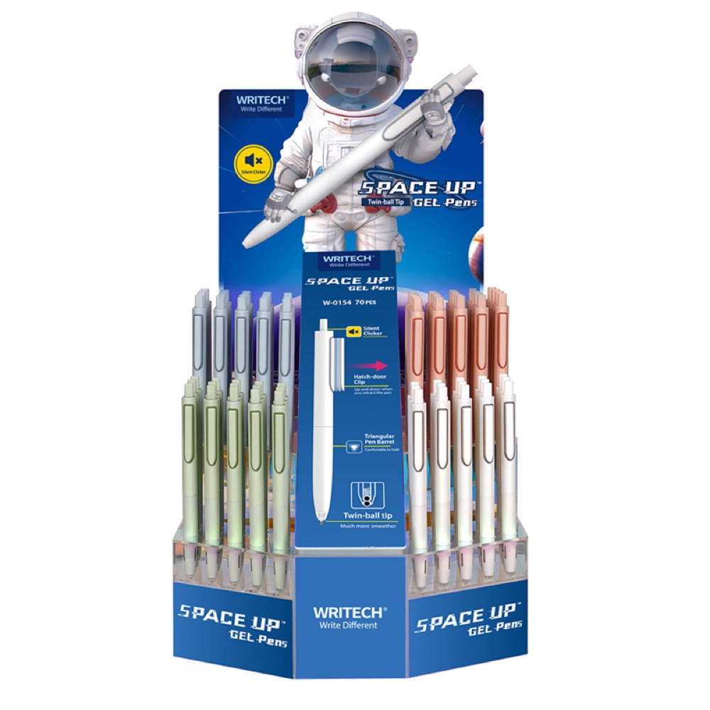 Writech W-0154 UP 0,5MM MAVİ JEL KALEM - 70'Lİ STAND