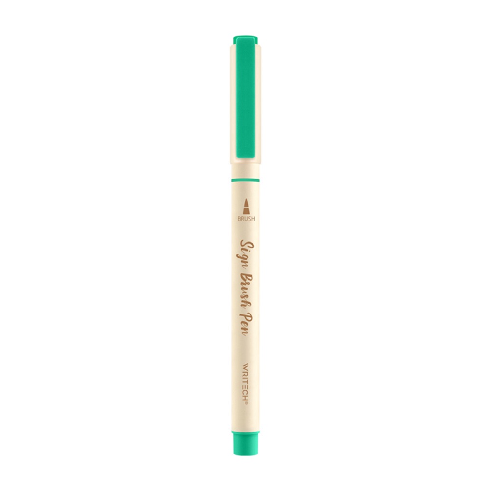Writech W-827 FIRÇA TİP KEÇELİ KALEM YEŞİM YEŞİLİ - 12'Lİ KUTU