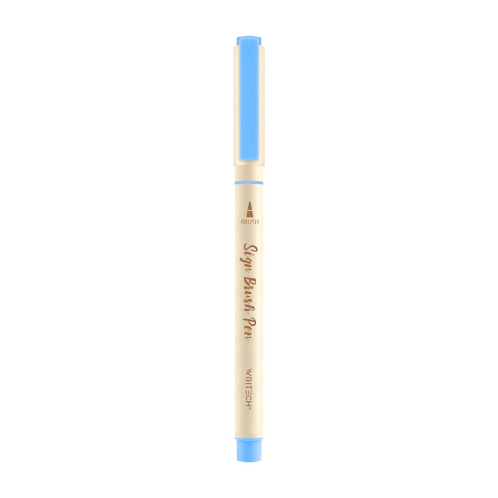 Writech W-827 FIRÇA TİP KEÇELİ KALEM MENEKŞE MAVİ - 12'Lİ KUTU