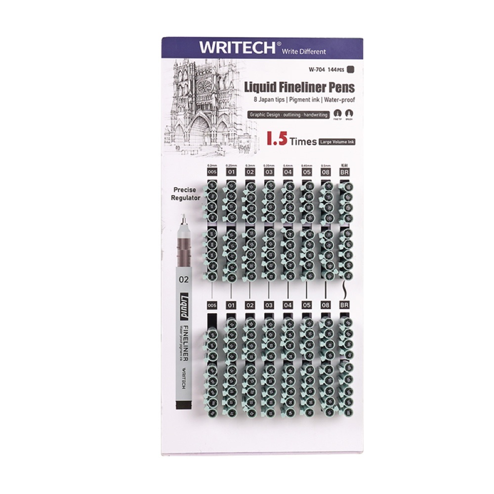 Writech W-704 LIQUID FINELINER KALEM - 144'LÜ STAND