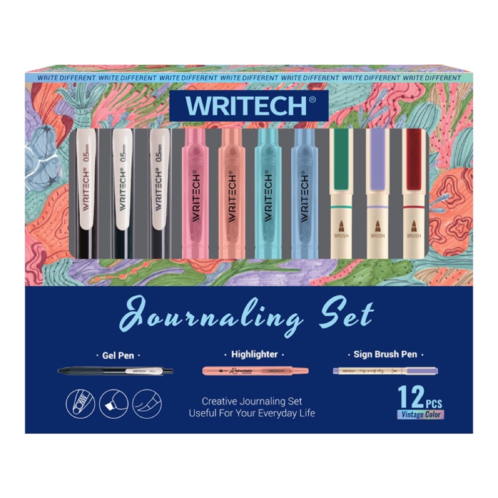 Writech W-JK02 VINTAGE GÜNLÜK SERİ KALEM SETİ - 12'Lİ SET