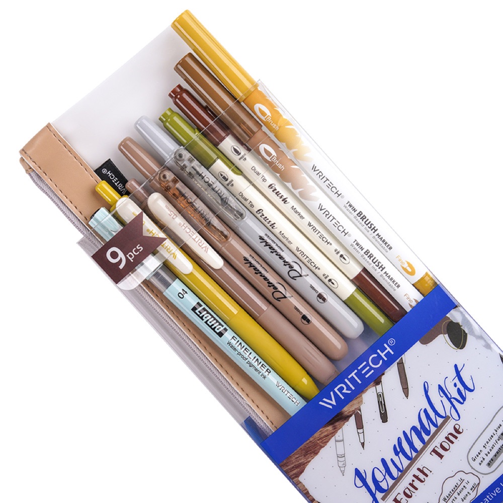 Writech W-JK03-2 DAWN KALEM SETİ (SARI-YEŞİL) - 9'LU SET