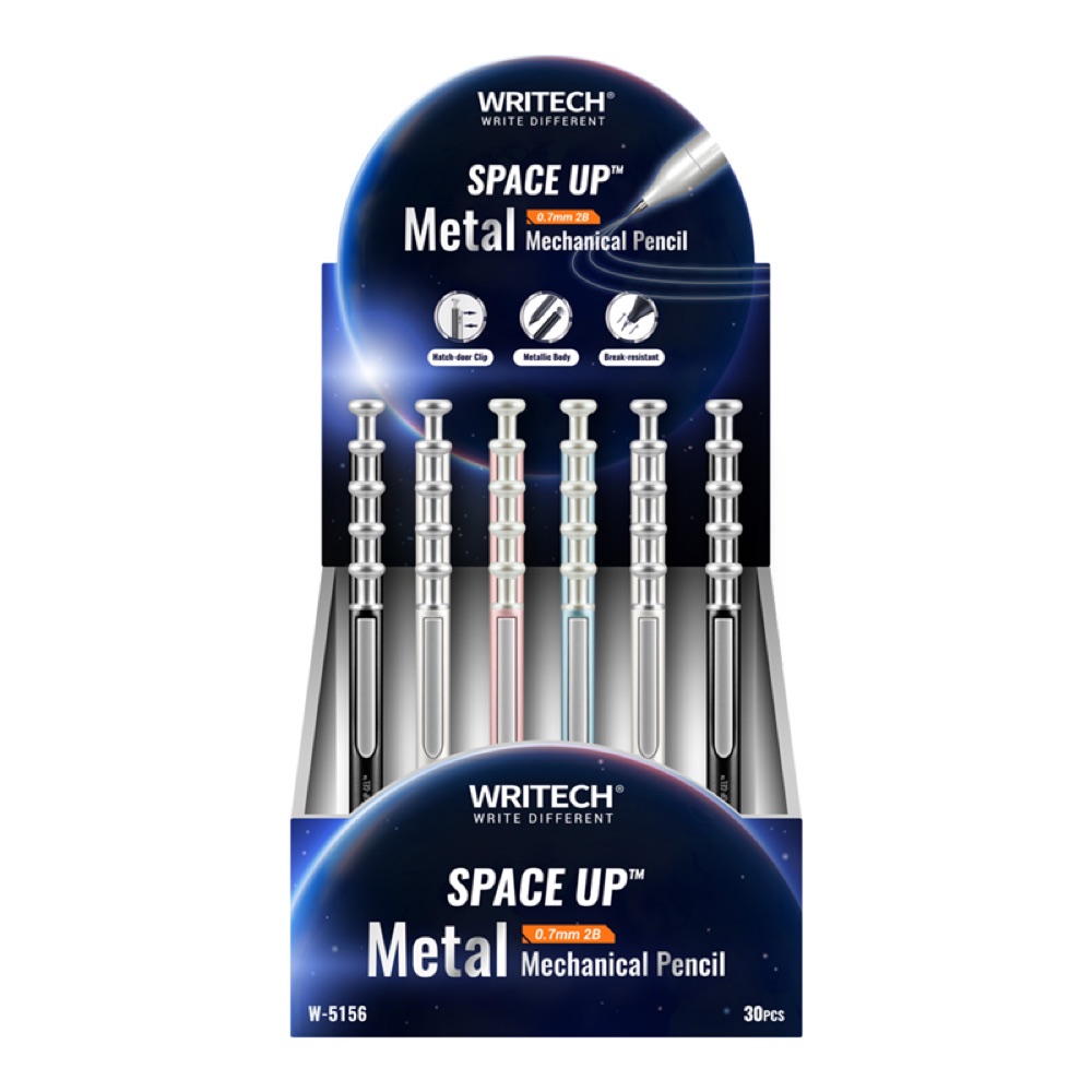 Writech W-5156 SPACE UP METAL 0,7MM VERSATİL KALEM - 30'LU STAND