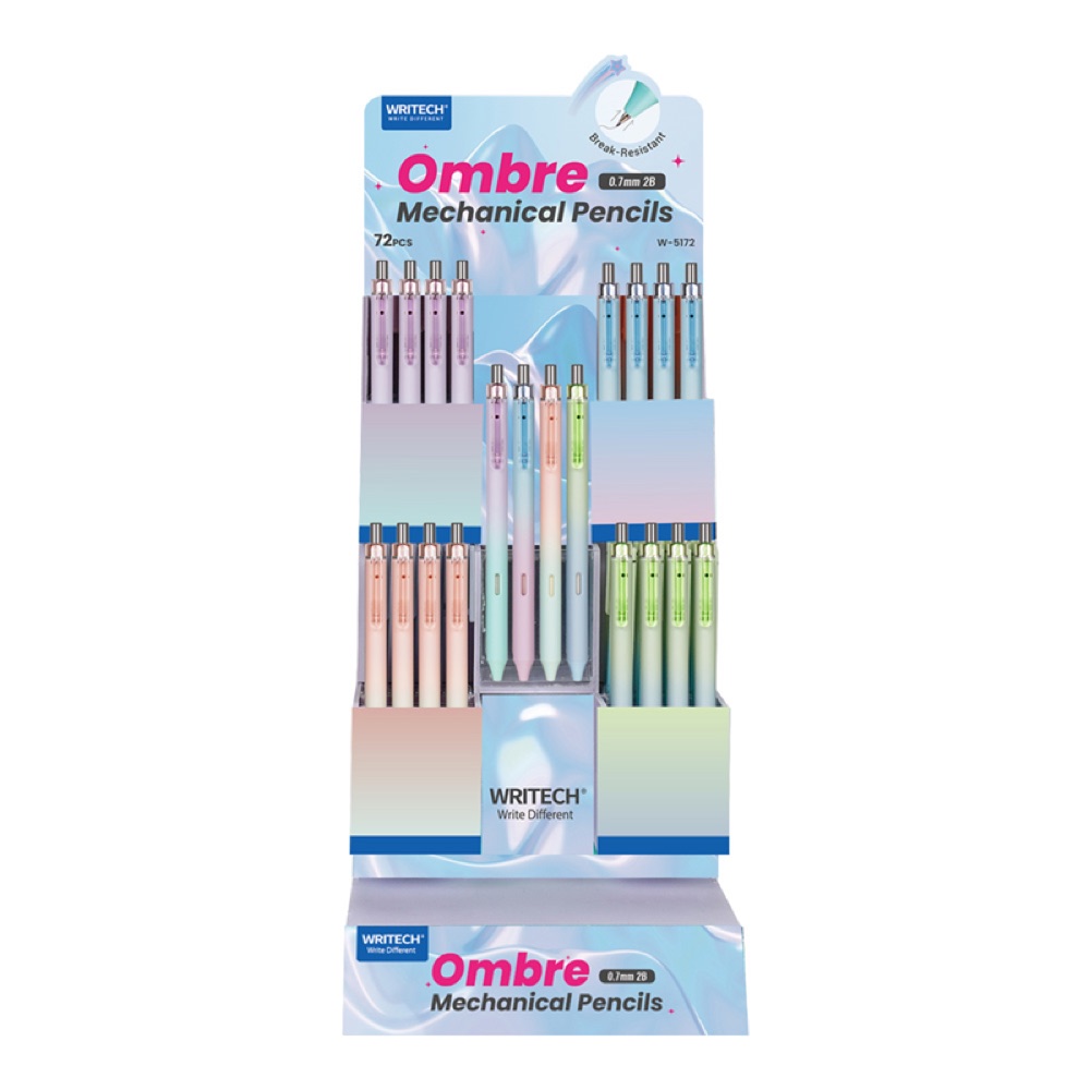Writech W-5172 OMBRE 0,7MM VERSATİL KALEM - 72'Lİ DISPLAY