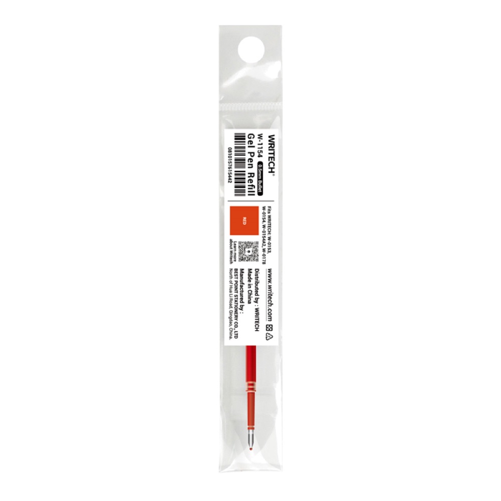 Writech 15326912 W-1154 JEL KALEM KIRMIZI REFILL (W0154-W0154A2-W0178)