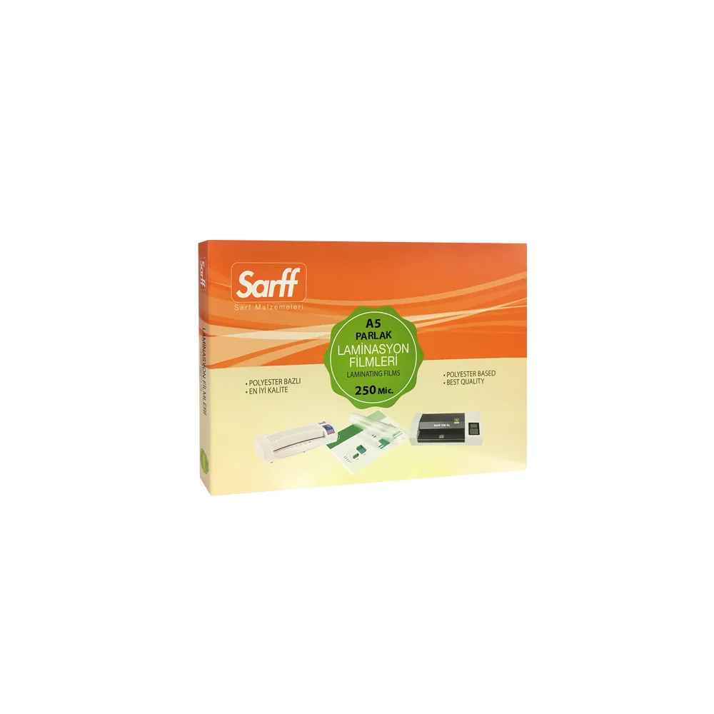 SARFF 250MIC LAMİNASYON FİLMLERİ - A5(216X155MM) - 50ADET