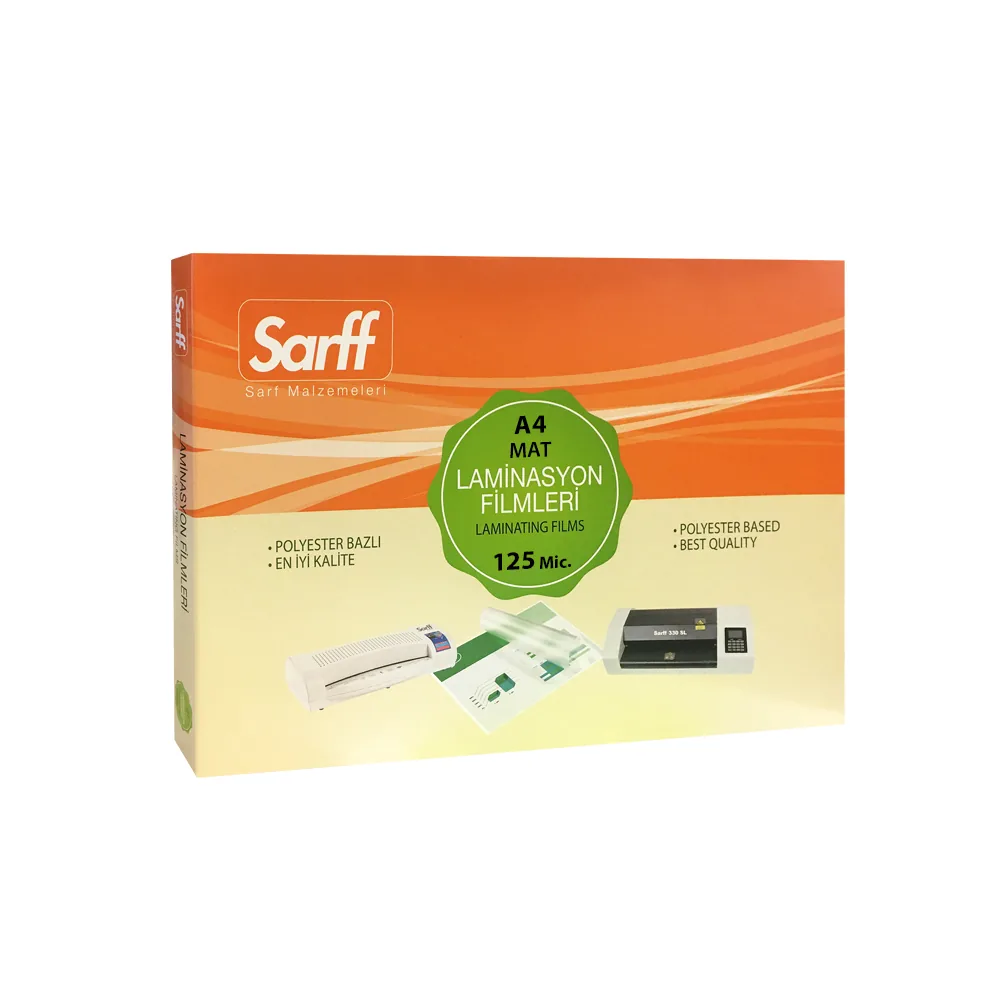 SARFF 125MIC YAPIŞKANLI POLYESTERLER - A4(216X303MM) - 50ADET